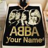 1PC Custom Name ABBA The Movie Patterned Flannel Blanket Suitable For All Seasons for Home Decor Warmth and Comfort Gifts Holiday Present -HE5