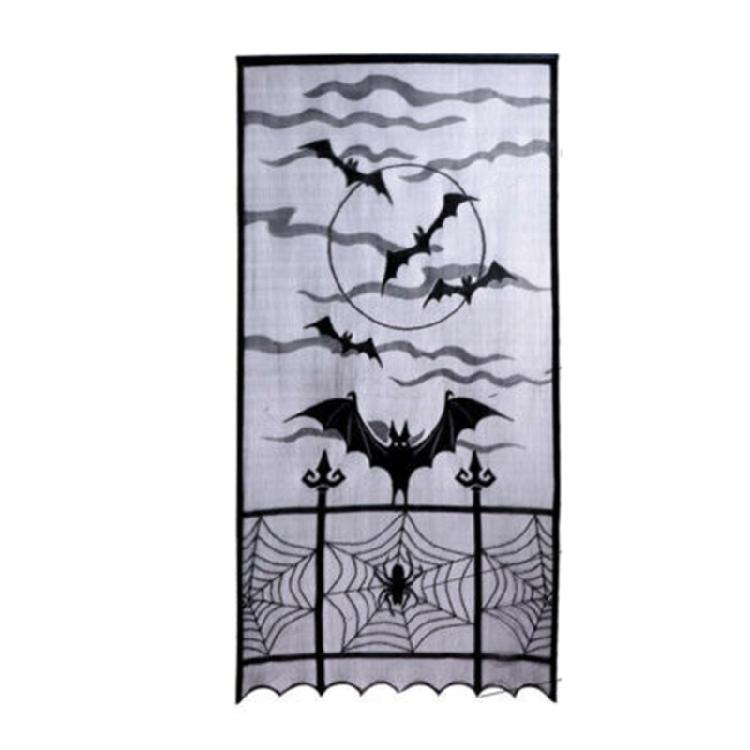 Halloween Decorative Table Cloth Black Lace Spider Holiday Party Backdrop