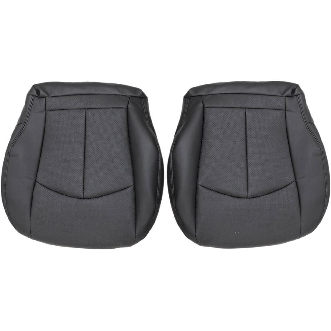 

SecosAutoparts Black Front Driver & Passenger Side Bottom Replacement Perforated Leather Seat Covers Compatible with Mercedes Benz E63 E280 E300 E320 чёрный