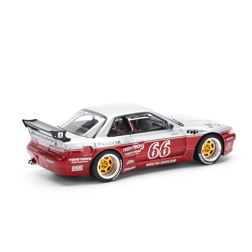 POP RACE 1/64 Pandem Silvia S13 - Moontech Red Fertigmodell PR640258