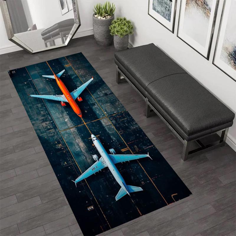 

Aviation Long Runner Rug Collection Non Slip Wear Resistant Soft Washable Hallway Kitchen Laundry Room Decor Rug 40X120CM