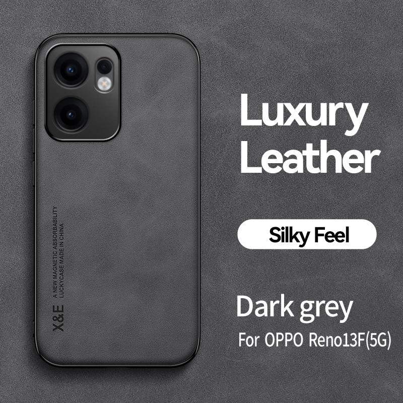 

Чехол для Oppo Reno13 F 5G Роскошный силиконовый чехол из ПУ кожи для Appo Reno13F Reno 13F 13 F F13 5G Чехол с магнитным держателем для автомобиля For Reno 13F 5G