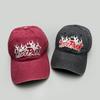 American Retro Letter Flame Embroidery Simple Baseball Hats New Men Women Sunshade Personal Versatile Fashion Ins Peaked Caps