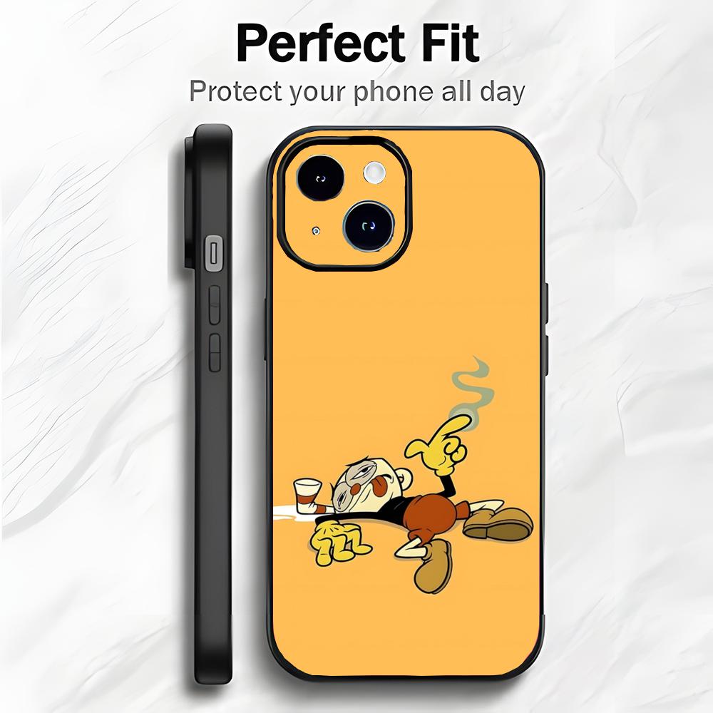 Cute American Cartoon C-Cuphead Phone Case Phone Case Soft Packaging Lightweight For iPhone17 16 15 14 13ProMax