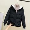 Cappotto Invernale Donna Giacca in Piumino Cotone Calda Larga Giubbotti Imbottiti in Cotone Casual Nero Rosso Capispalla