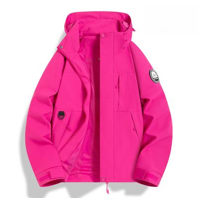 Veste d'alpinisme coupe-vent et imperméable pour couple, printemps et automne, haut pour homme à capuche et à couleurs assorties