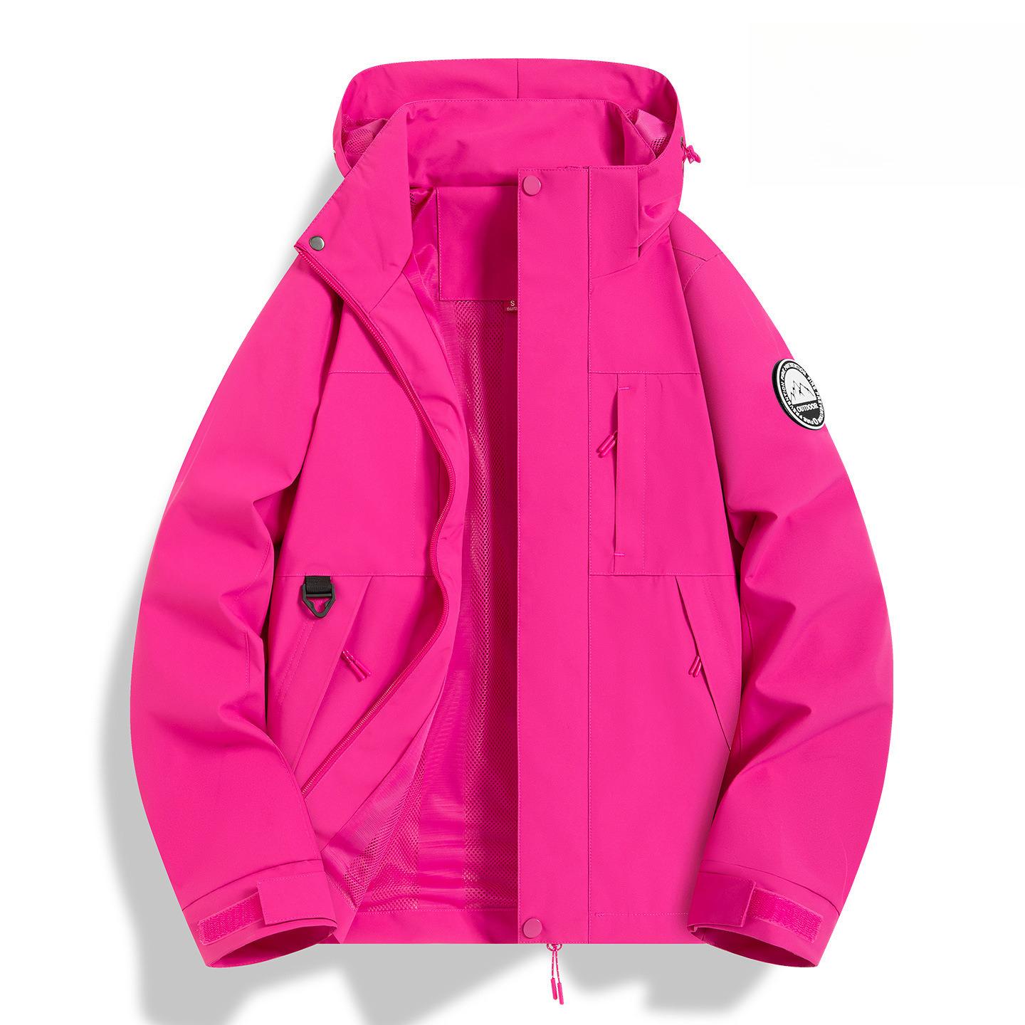 Winholder Men's Spring And Autumn Windproof And Waterproof Couple Mountaineering Jacket Top Color Matching Hooded Sports Jacket Cm