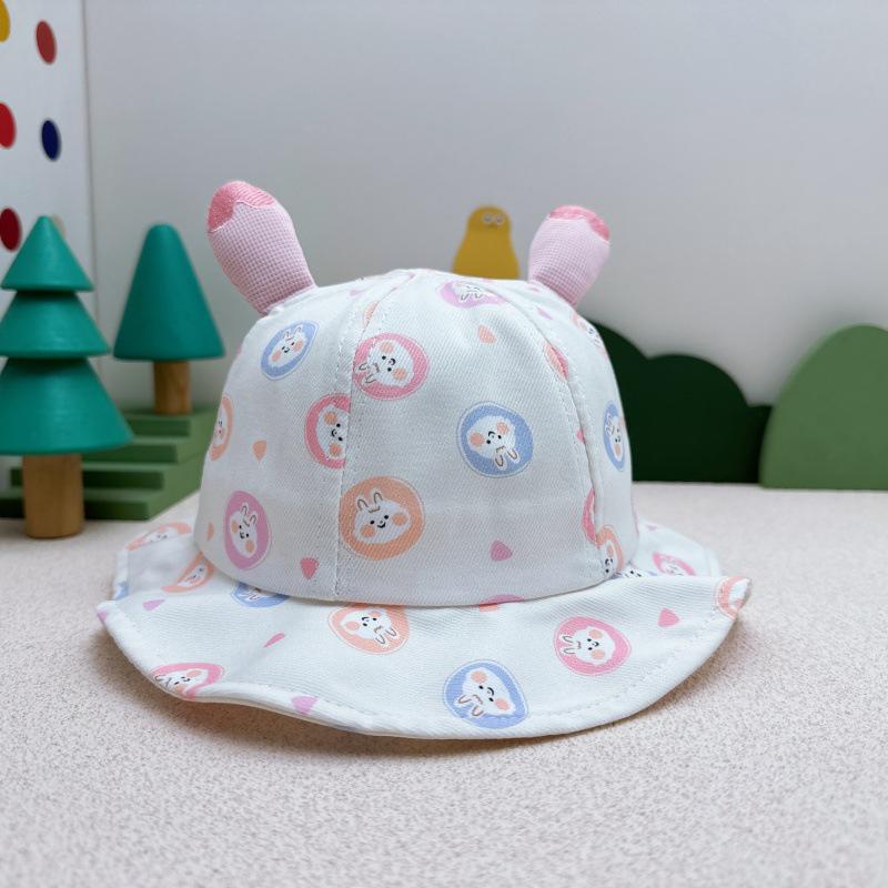 Cartoon Rabbit Baby Bucket Hat - Breathable Sun Protection for Spring and Autumn