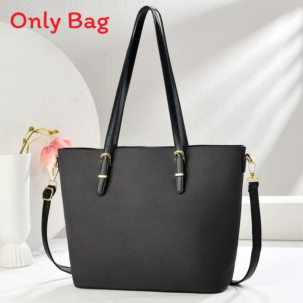Classic Pu Large Capacity Tote Bag With Zipper Closure For Daily Use Women