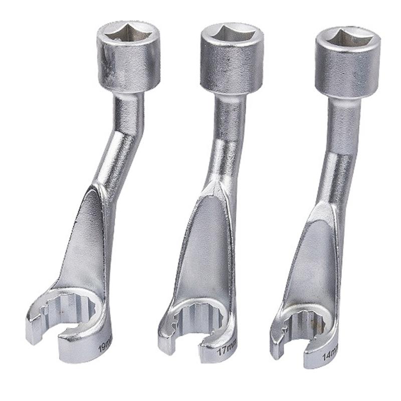 Professional Steel 14mm/17mm/19mm Fuels Injector Wrench Spanner Tool for Garage & Home Use Comfortable Ergonomic Handle
