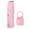 Electric Hair Remover Dual Head Portable Type C Rechargeable Hair Trimmer with Mirror Body Groomer for Women Pink