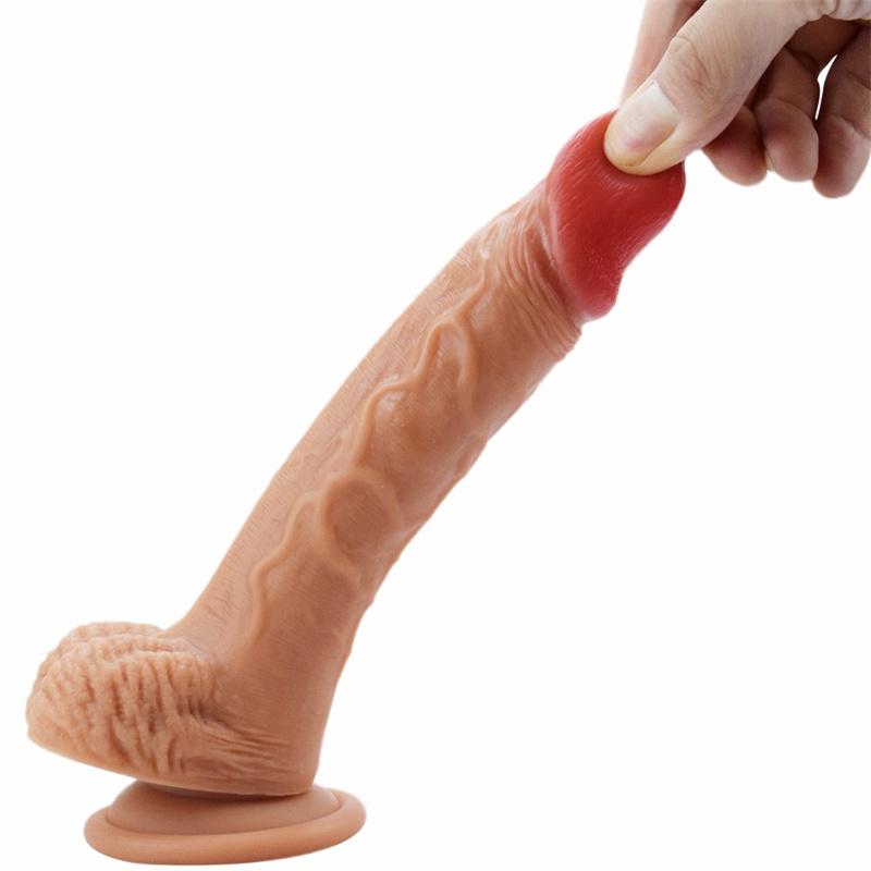 Liquid Silicone Soft Simulation Penis Wearable Pants Suction Cup for Men and Women Manual Dildo Masturbation Sex Tool