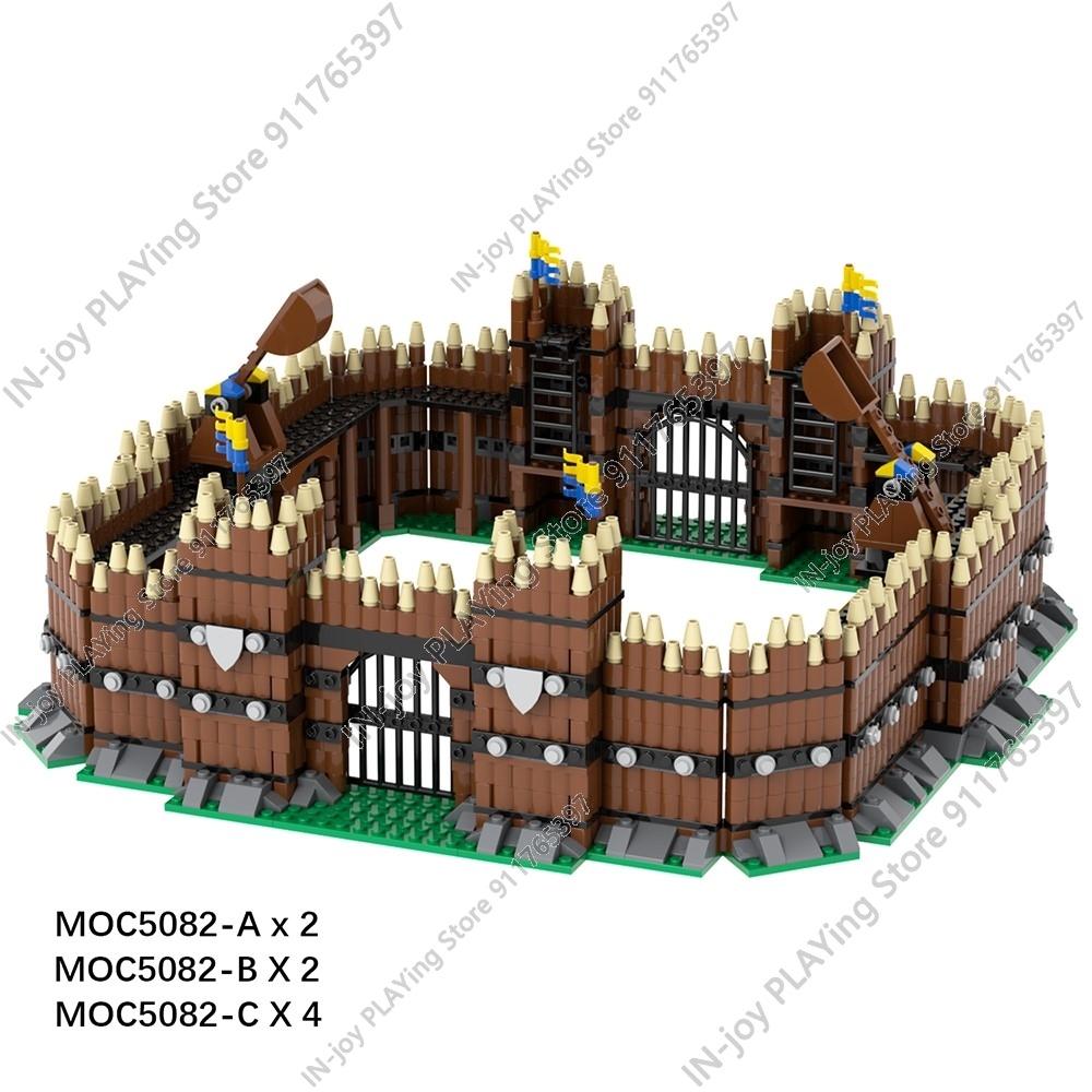 MOOXI Medieval Building Blocks Set Military War Castle Knight Carriage Crossbow Siege Vehicles Model MOC Bricks Toy For Boy Gift