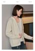2024 Spring Women's Hooded Zip-Up Knit Cardigan: Stylish, Versatile Wool Outerwear