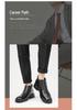 Men's High-Top Chelsea Ankle Boots - Slip-On, Leather, Casual Winter Workwear.