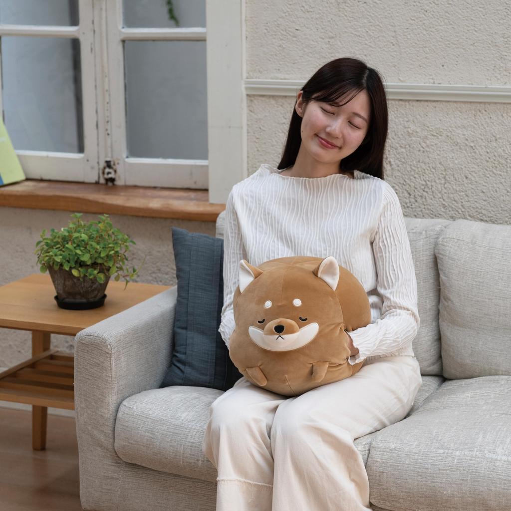 Livheart Rolling Hand Muff, Premium Sleepy Animals, Kotaro the Shiba Inu (approx. 28cm long), Year-Round Cushion, Cute, 31022-44
