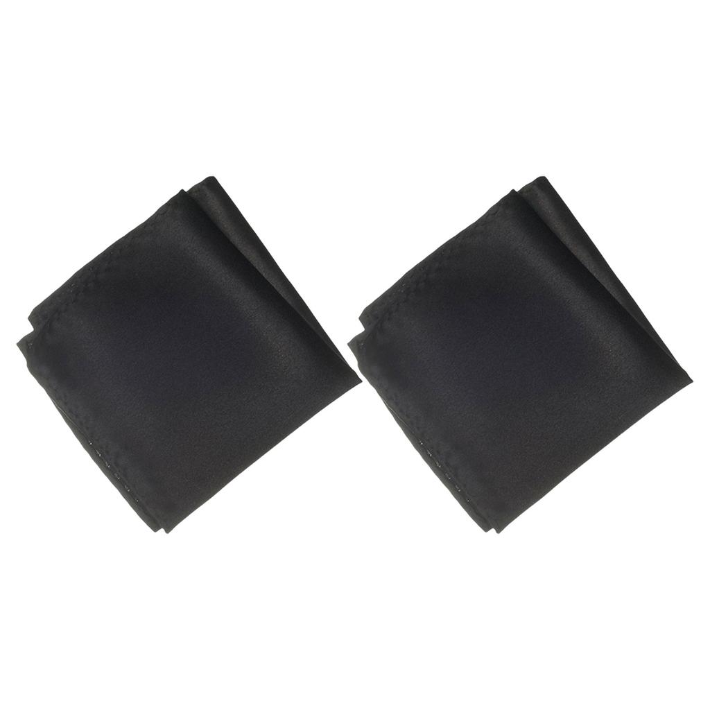 2PCS Men's Pocket Square Classical Rayon Handkerchief For Business Meeting Formal Occasion Solid Color Banquet Kerchief