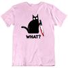 Halloween What? Cat Lover Black Cat Knife Funny T-Shirt Tee Gift New