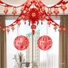 Wedding Room Decoration Set: Double Happiness Floral Layout for Living Room