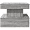  Coffee Table with LED Lighting, Grey Sonoma Oak, 50x50x40 Cm