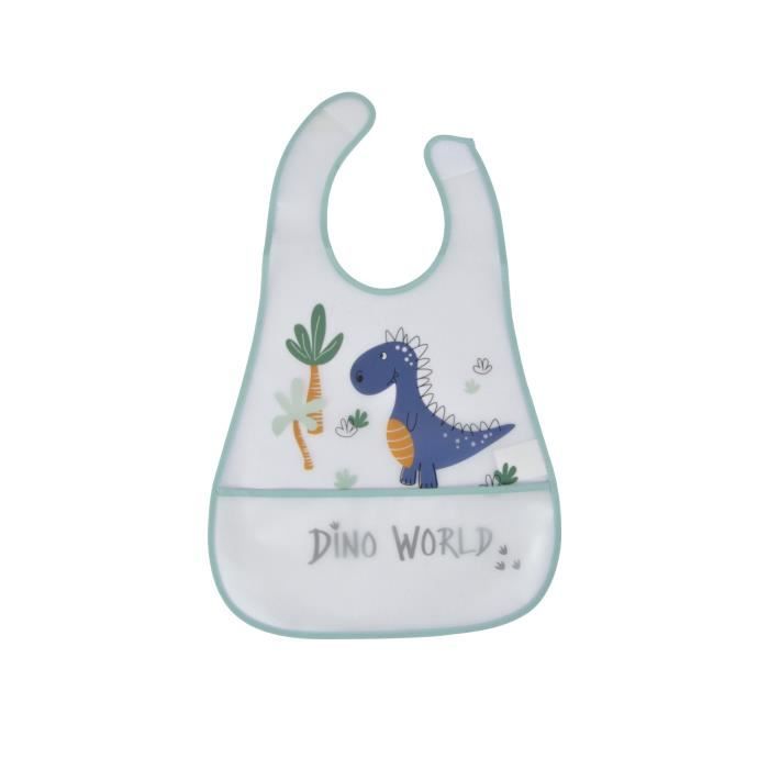 Bavoir Bebe Avec Recuperateur Dinosaure