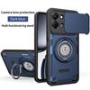 Anti-slip Armor Shockproof Case For Tecno Spark Go 3 KN3 Camera Lens Protection Rotating Ring Stand TPU Plastic Phone Cover