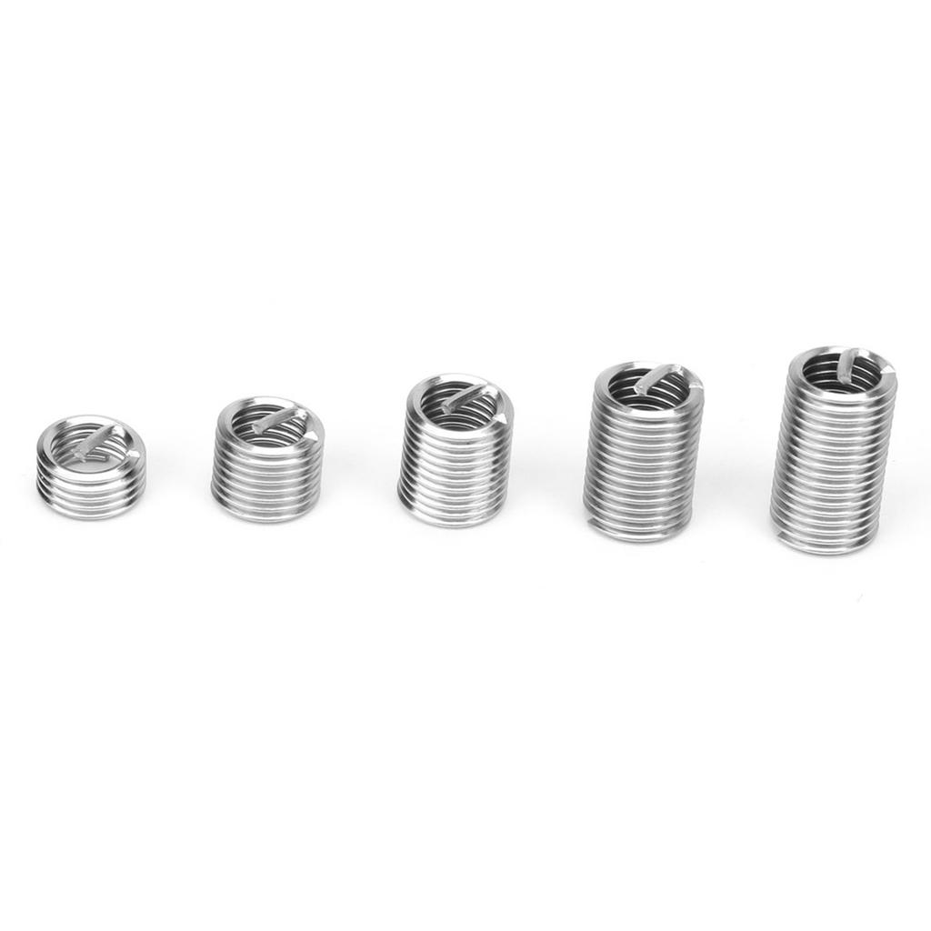 80PCS  M8*1.25 Stainless Steel Coiled Wire Helical Screw Threaded Inserts Set