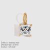 eManco 4 /6/8/10MM Stainless Steel Zircon Geometric Shape Charms Pendants Jewelry Making Supplies Diy Findings Accessories