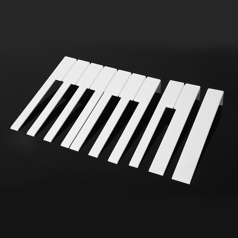Piano Key Leather Set: White & Black Matte Finish, Complete 52-Key Accessories
