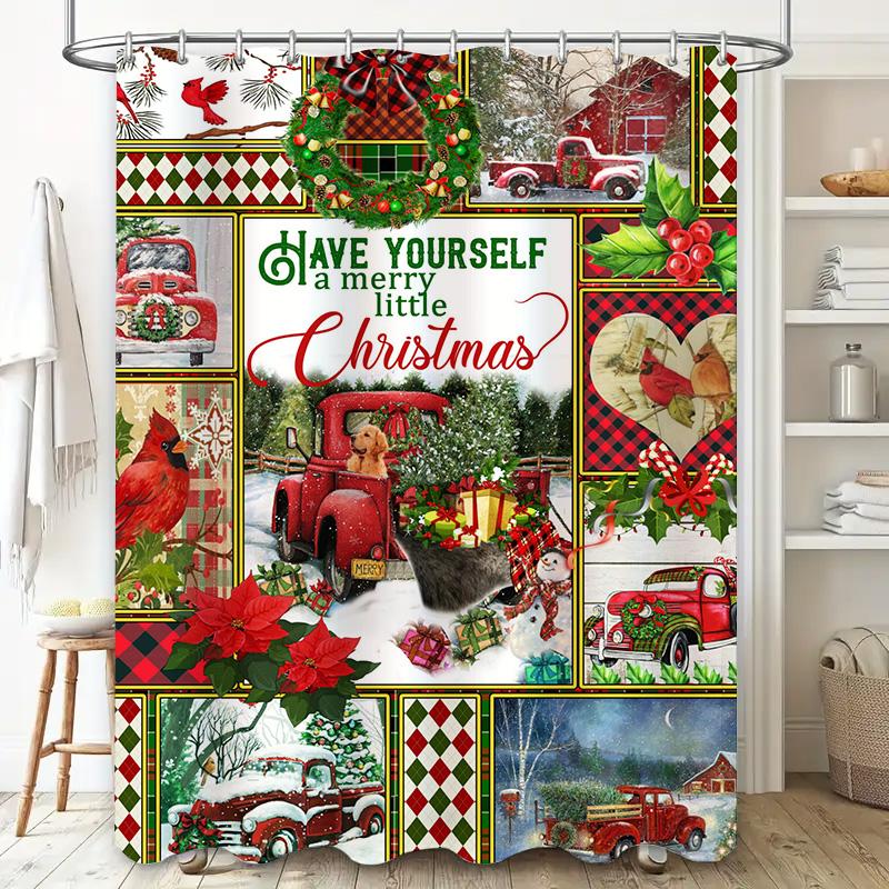 christmas shower curtain