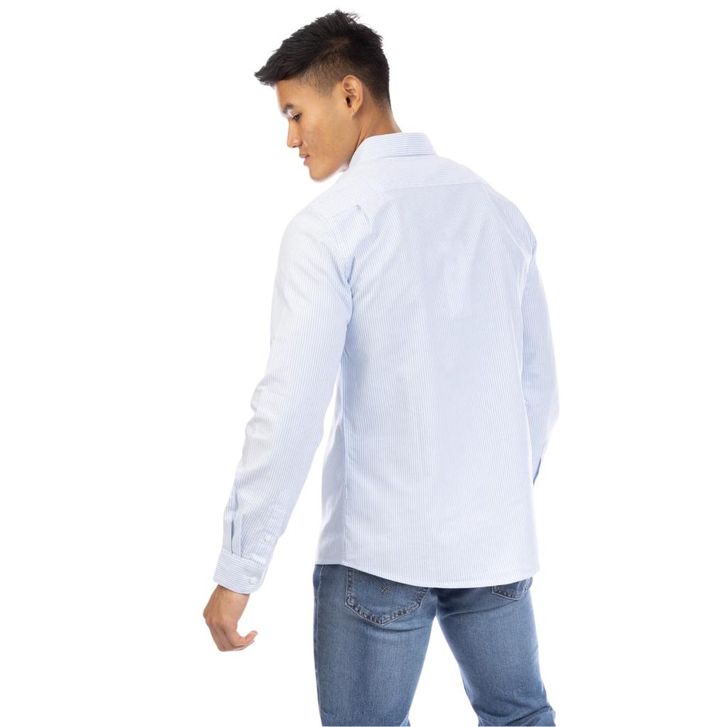 Peter Werth Mens Pinstripe Regular Long-Sleeved Shirt