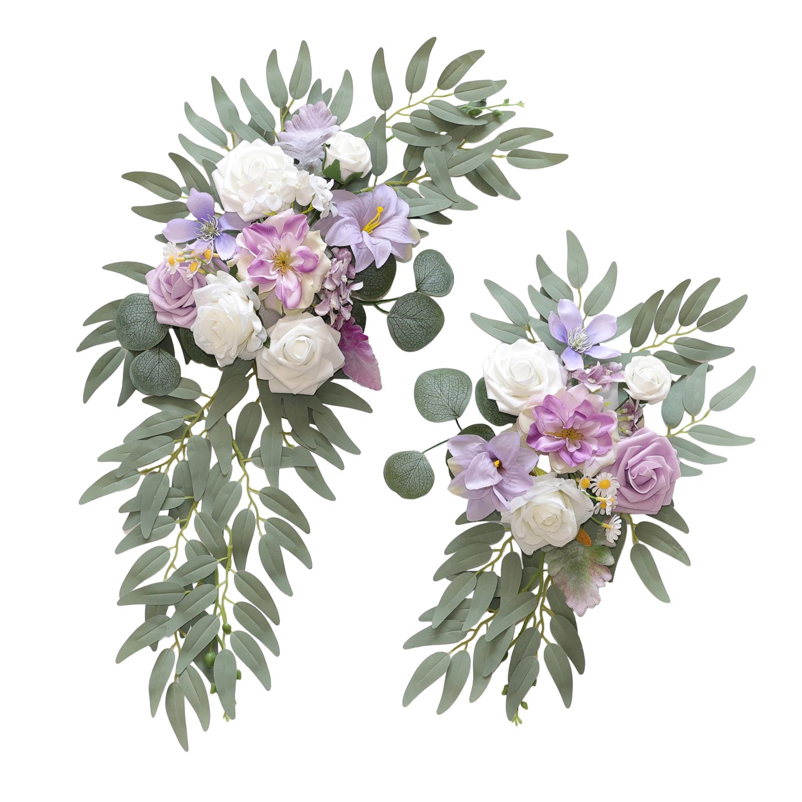 2x Wedding Arch Flowers Rustic Artificial Flowers for Reception Party Wall
