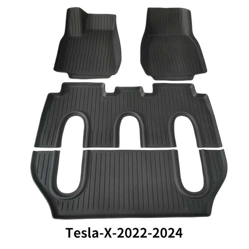TPE Car Floor Mats for Tesla Model 3 (2021-2023) - Includes Front and Rear Trunk Mats, Thermoformed Design