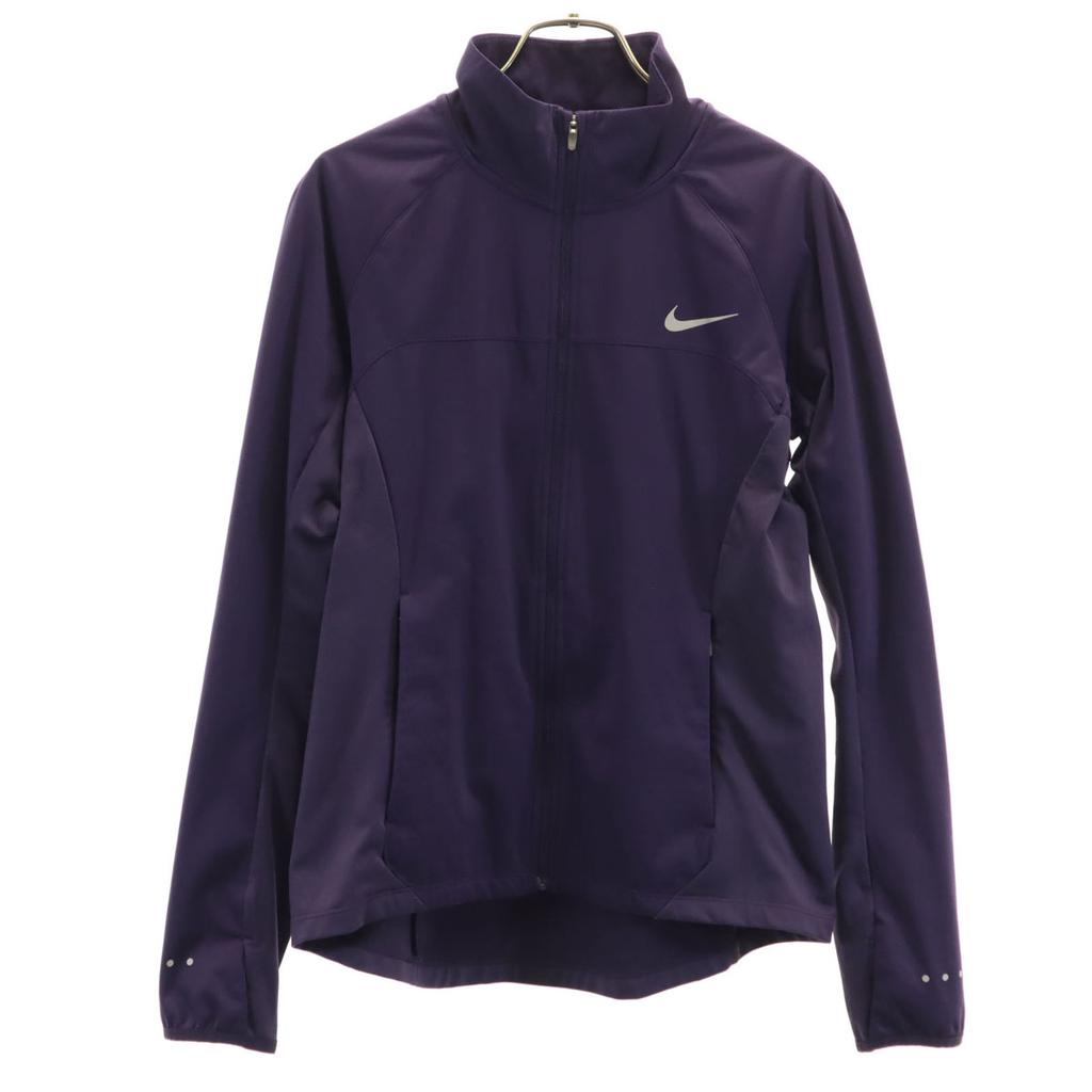 Nike Running Long Sleeve Zip Hoodie M Purple SHIELD Women Used