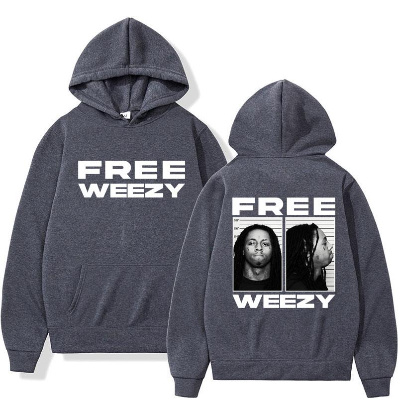 Rapper Lil Wayne Graphic Hoodie Free Weezy Hip Hop Gothic Clothes Men Women Retro Punk Long Sleeve Oversized Pullover