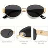 Trendy Oval Sunglasses for Women Luxury  Designer Metal Frame Sun Glasses Ladies Classic Vintage Round Shades Unisex