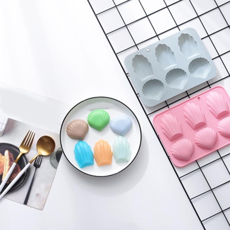 6Cavity Madeleine Silicone Mold Chocolate Mold Mousses Cake Bakings Tool