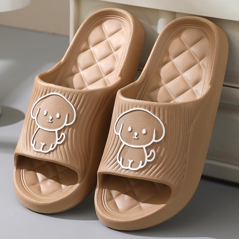 New Summer Sandals and Slippers Female Home Soft-soled Non-slip Dog Cartoon Slippers Cartoon Slippers Male Summer