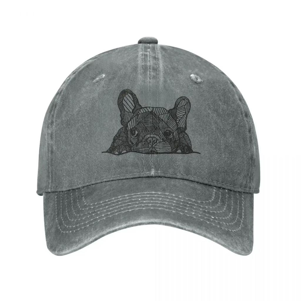 French Bulldog Puppy Dog Lover Men Women Baseball Caps Distressed Washed Hats Cap Retro Outdoor All Seasons Gift Cap