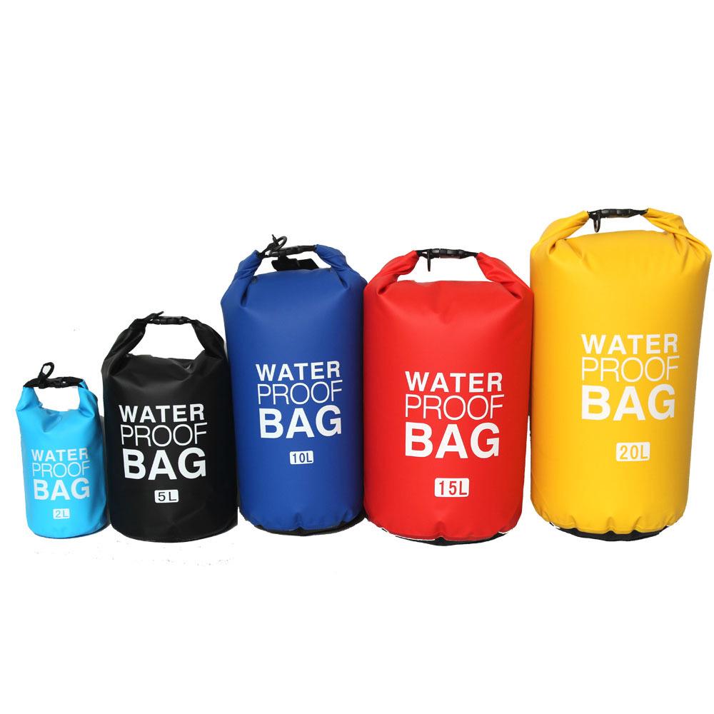 Waterproof Outdoor Rafting & Beach Bag with PVC Mesh Fabric (Color Varies) 2L чёрный