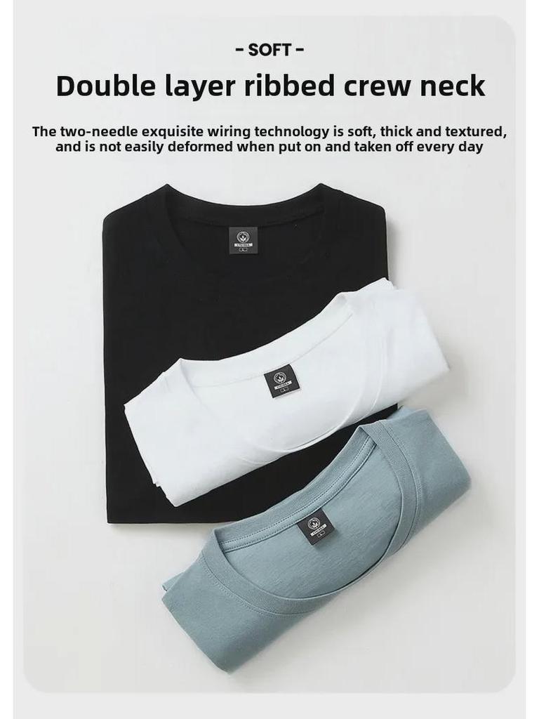 Camiseta de Algodón de Manga Corta para Hombre y Joven de Corte Holgado 2024