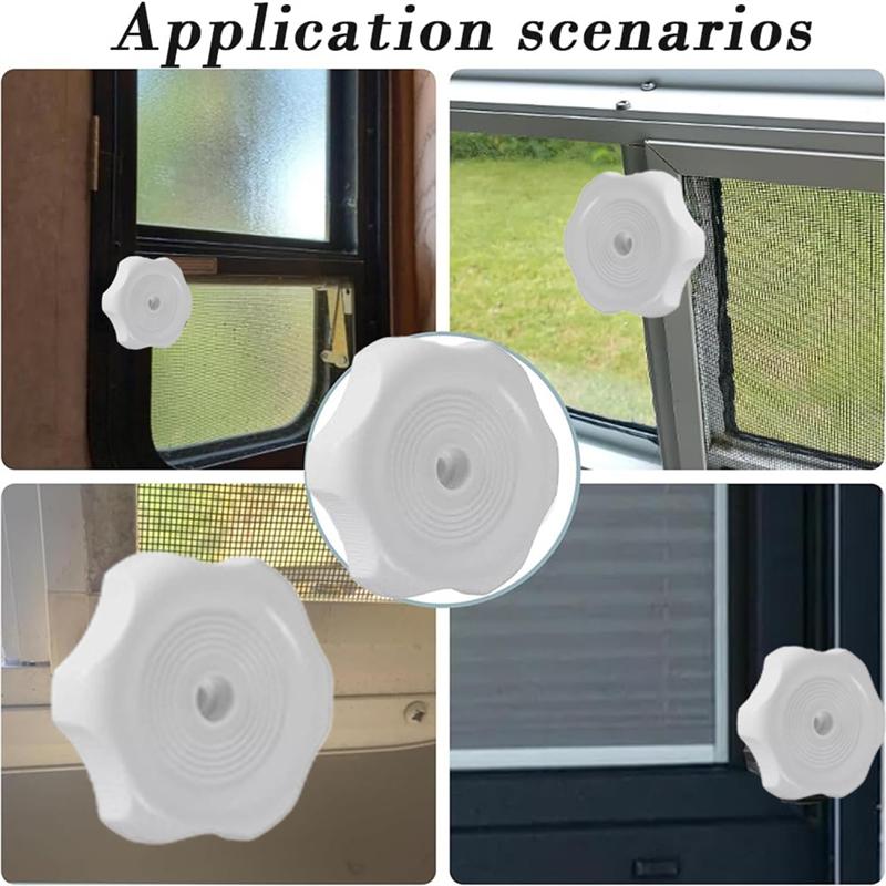 A95I-RV Window And Vent Knobs 2-1/4 Inch Diameter, Crank& Latch Replacement Parts Easy Operation