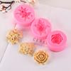 Silicone world Lilac Rose Lily Fondant Silicone Molds Handmade Soap Gypsum Cake Decorating Diy Chocolate Baking Tools 3D Mold