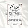 Vintage Toilet Paper Metal Sign Bathroom Wall Art Rustic Decor 8x12 Inch