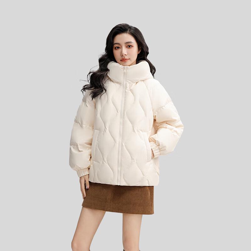 YAYA Women's Short Hooded Duck Down Jacket