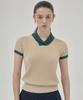 THEKNITCOMPANY Orea Scali Polo Shirt - Peyote Beige