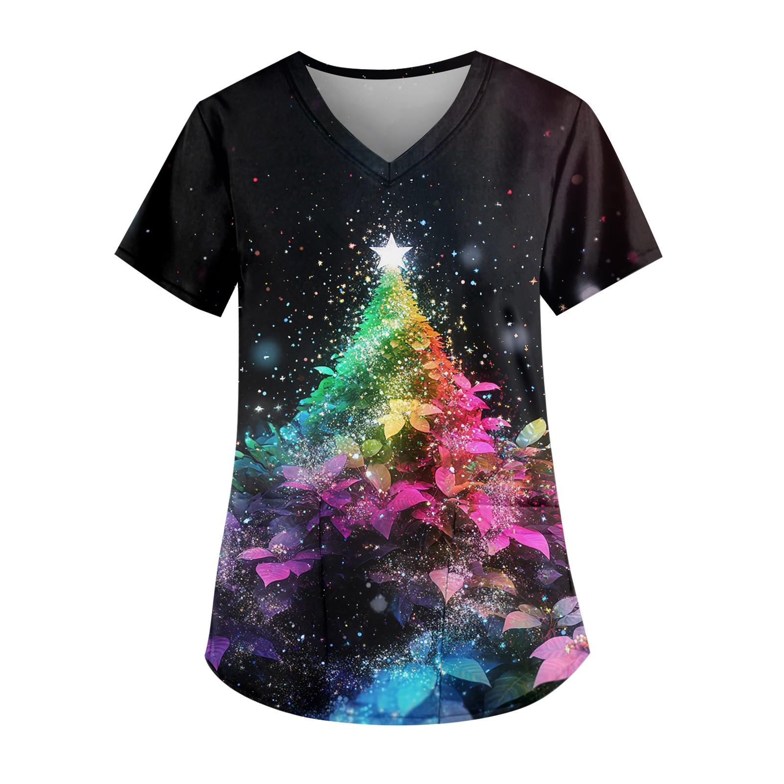 

Женская униформа с принтом, рабочая форма с карманом и v-образным вырезом, защитная рабочая форма XXXXXL чёрный