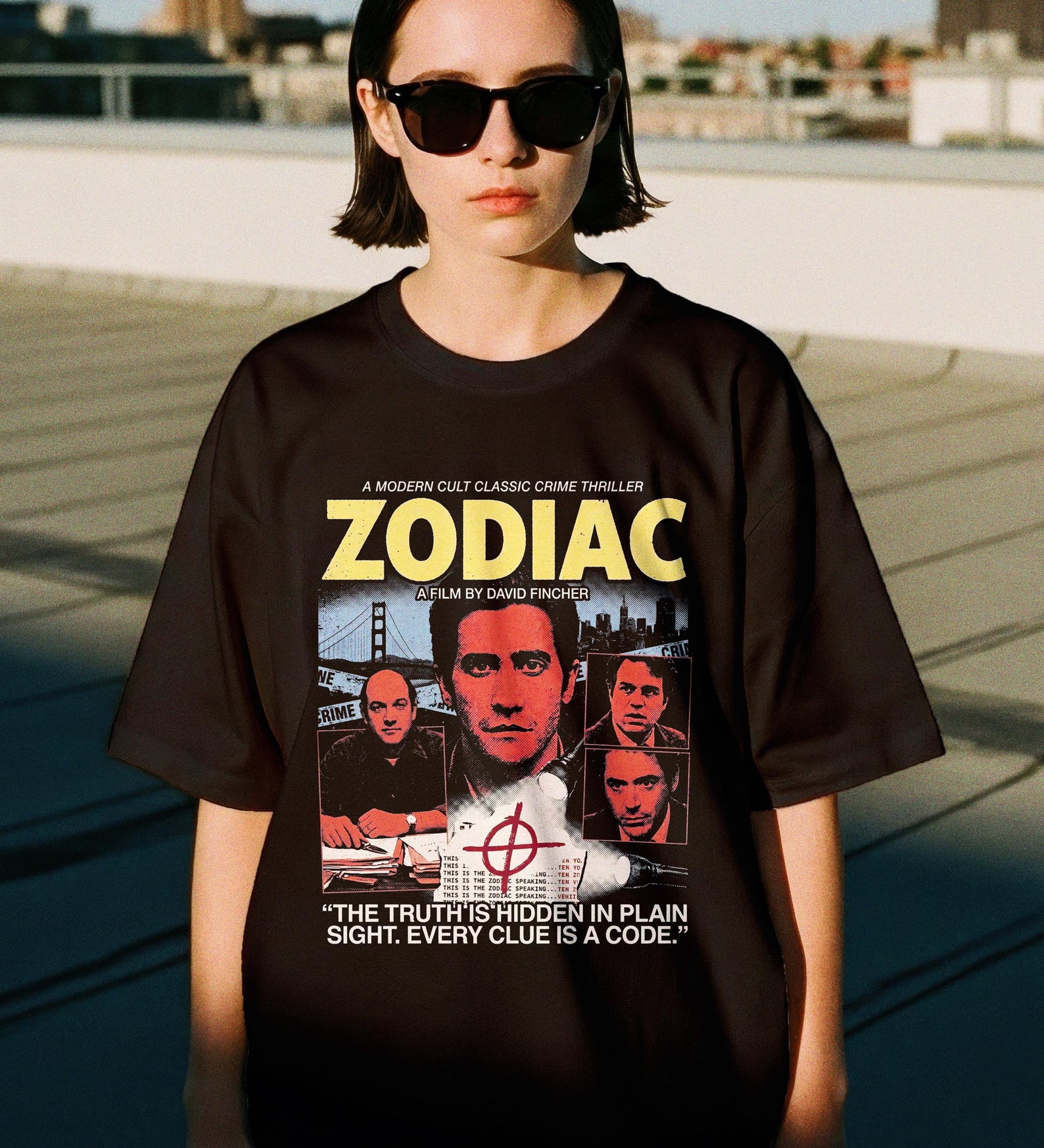 Zodiac 2007 Movie Graphic Tee | David Fincher Crime Thriller Film T-Shirt XL