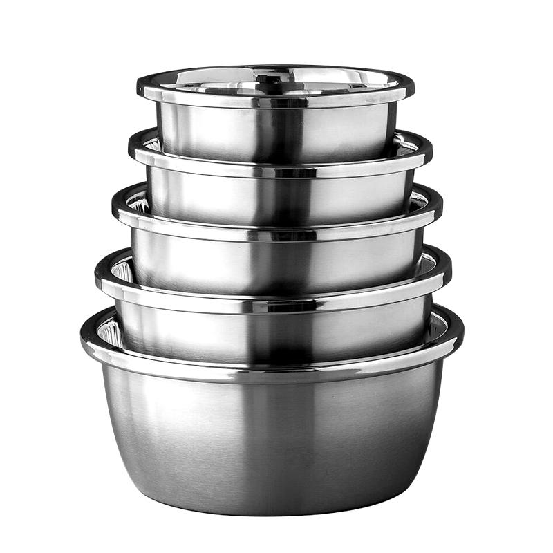 Premium Quality Stainless Steel Salad Mixing Bowls Mirror Polish Wash Bowls Soup Bowl Kitchen Necessary