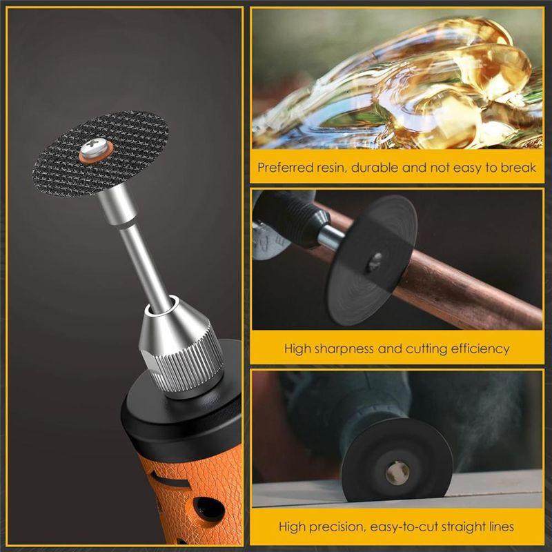 M-Modern-50Pcs Rotary Tool Cutting Wheels With 4Pcs Arbor Rotary Tool Accessories For Cutting Metal, Wood, Stone